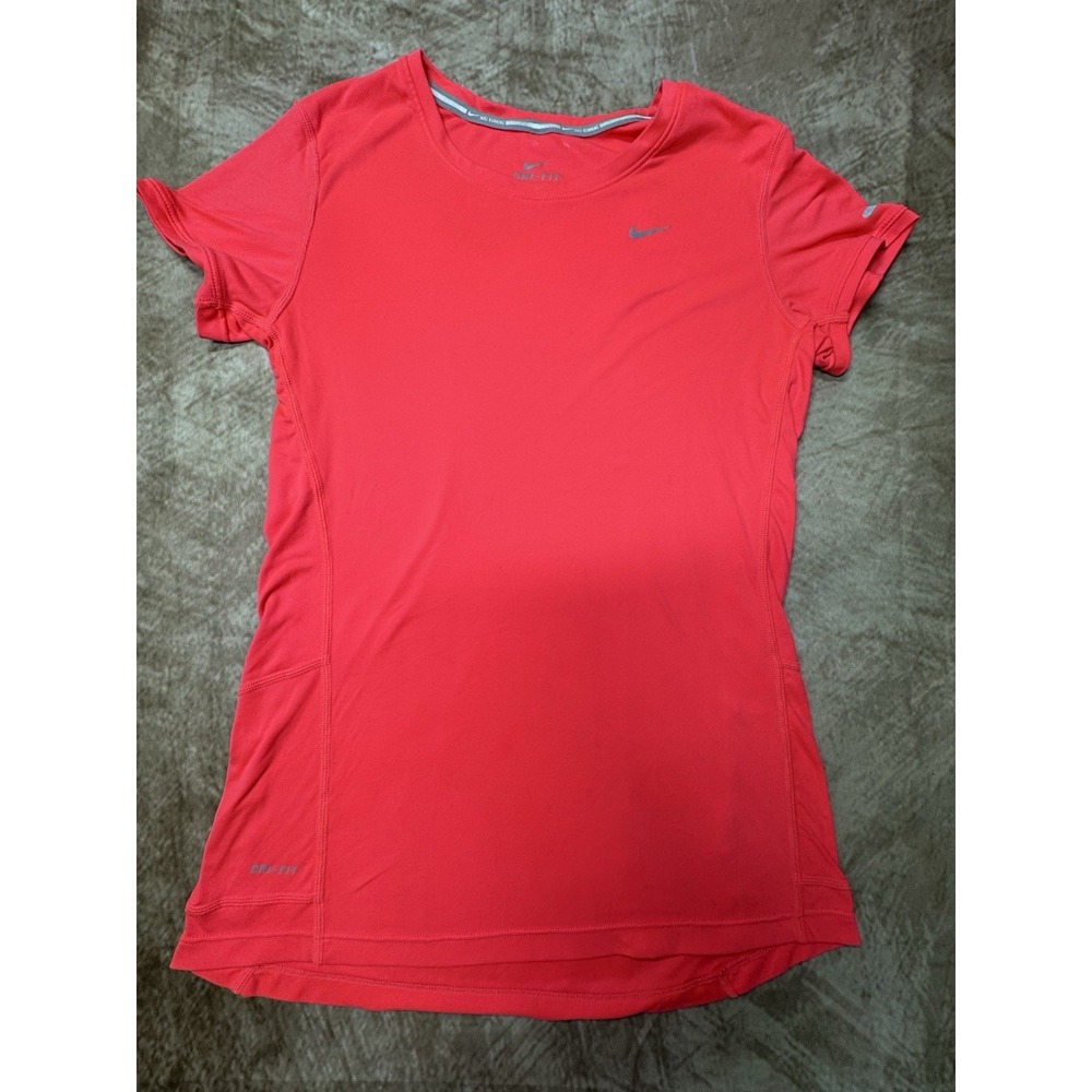 Nike Dri-Fit Running Short Sleeve Shirt - Women's Small Pink